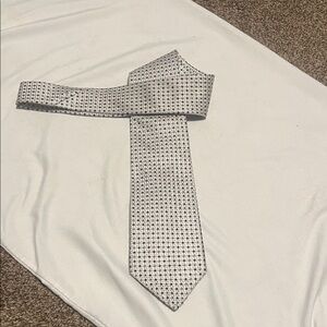 Bruno Piattelli geometric 100% silk tie